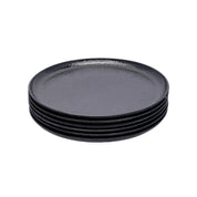 Black Melamine Dinner Set Of 18 Pcs - 6 Full & 6 Quarter Plates + 6 Bowls