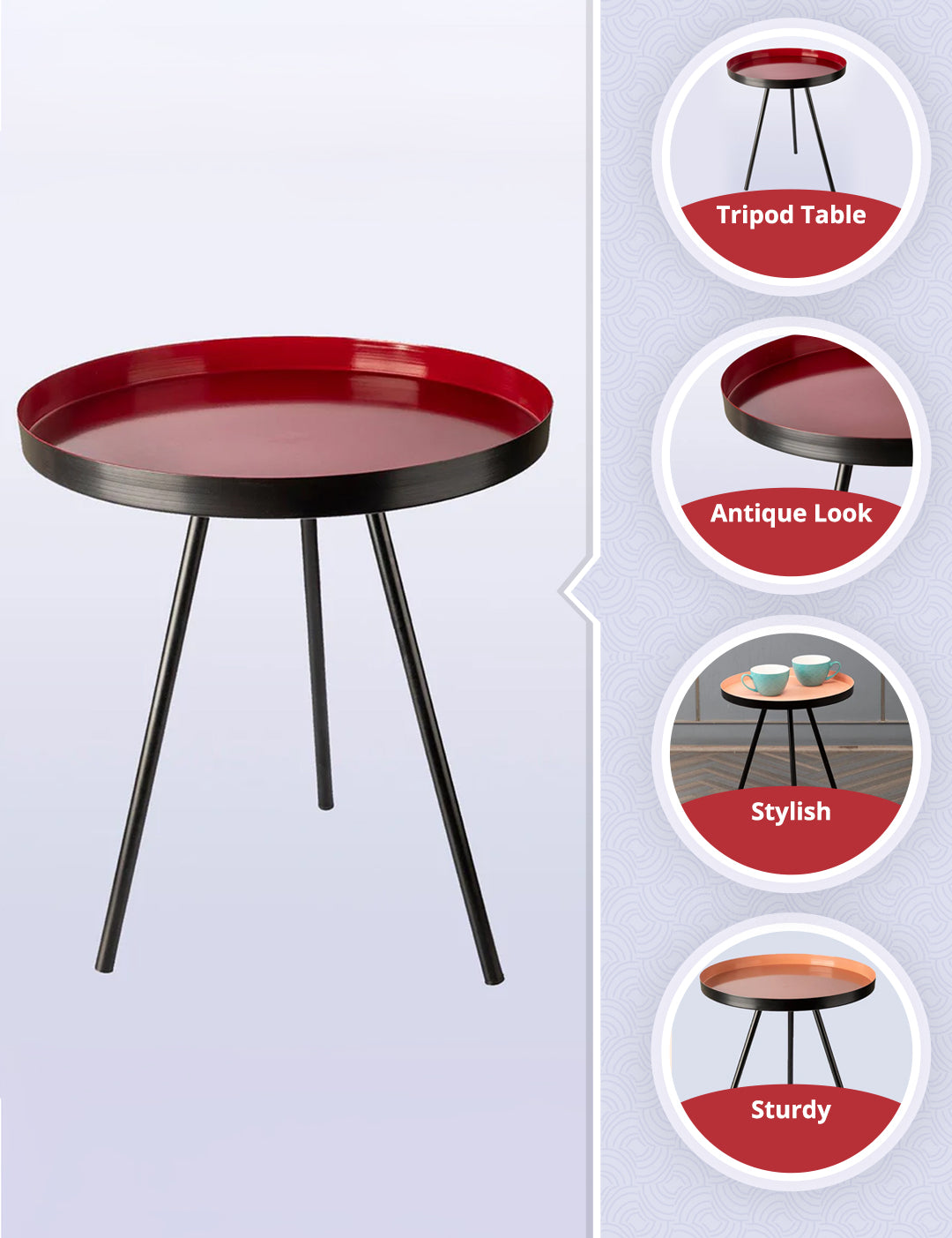 Market99 Metal Tripod Table - MARKET99