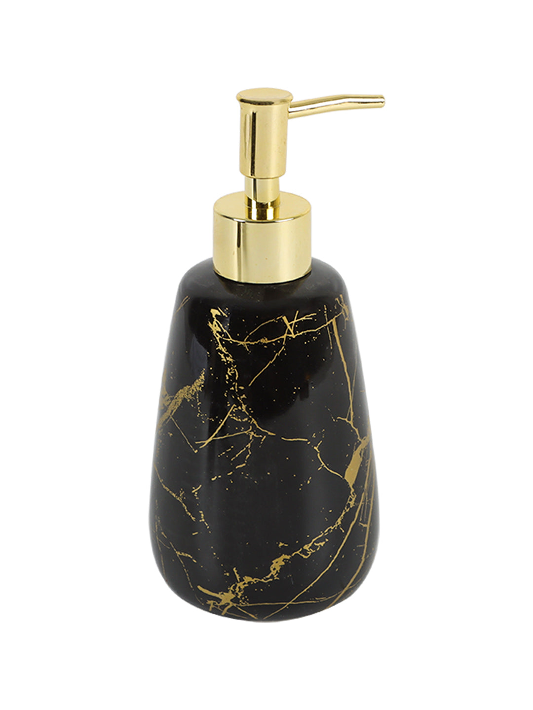 Black Ceramic Bathroom Set Of 4 - Stone Finish, Bath Accessories