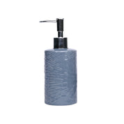 Grey Ceramic Bathroom Set Of 4 - Geometric Pattern, Matte