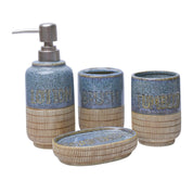 Grey Ceramic Bathroom Set - Matte, Stone Finish