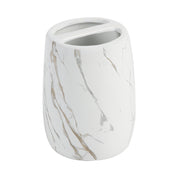 White Ceramic Bathroom Set Of 4 - Stone Finish, Bath Accessories