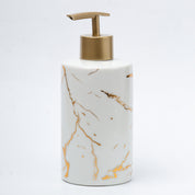 Ceramic Cylindrical Bathroom Set Of 4 - Abstract Pattern, Bath Accessories