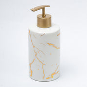 Ceramic Cylindrical Bathroom Set Of 4 - Abstract Pattern, Bath Accessories