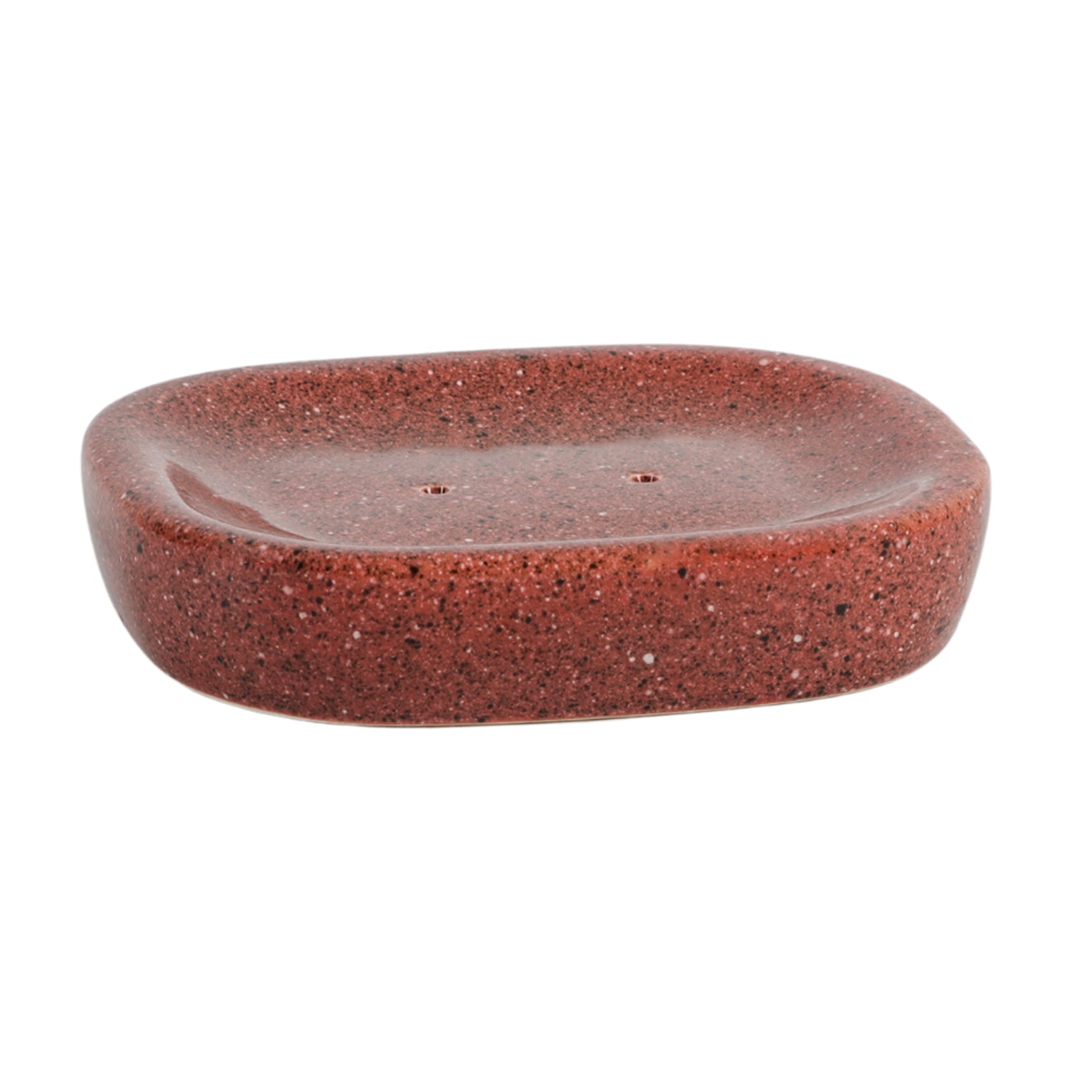 Red Ceramic Bathroom Set Of 4 - Smooth Look, Bath Accessories