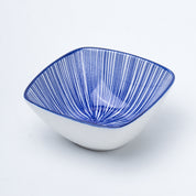 Blue Ceramic Dish, Pack Of 3 - Geometric Pattern, Serveware