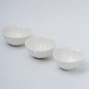 Off White Ceramic Dish - Pack Of 3, Plain