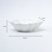 Off White Ceramic Dish - Pack Of 3, Plain