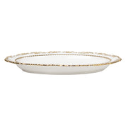Golden Edge Glazed Serveware Dish