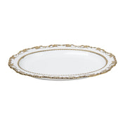 Golden Edge Glazed Serveware Dish
