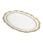 Golden Edge Glazed Serveware Dish
