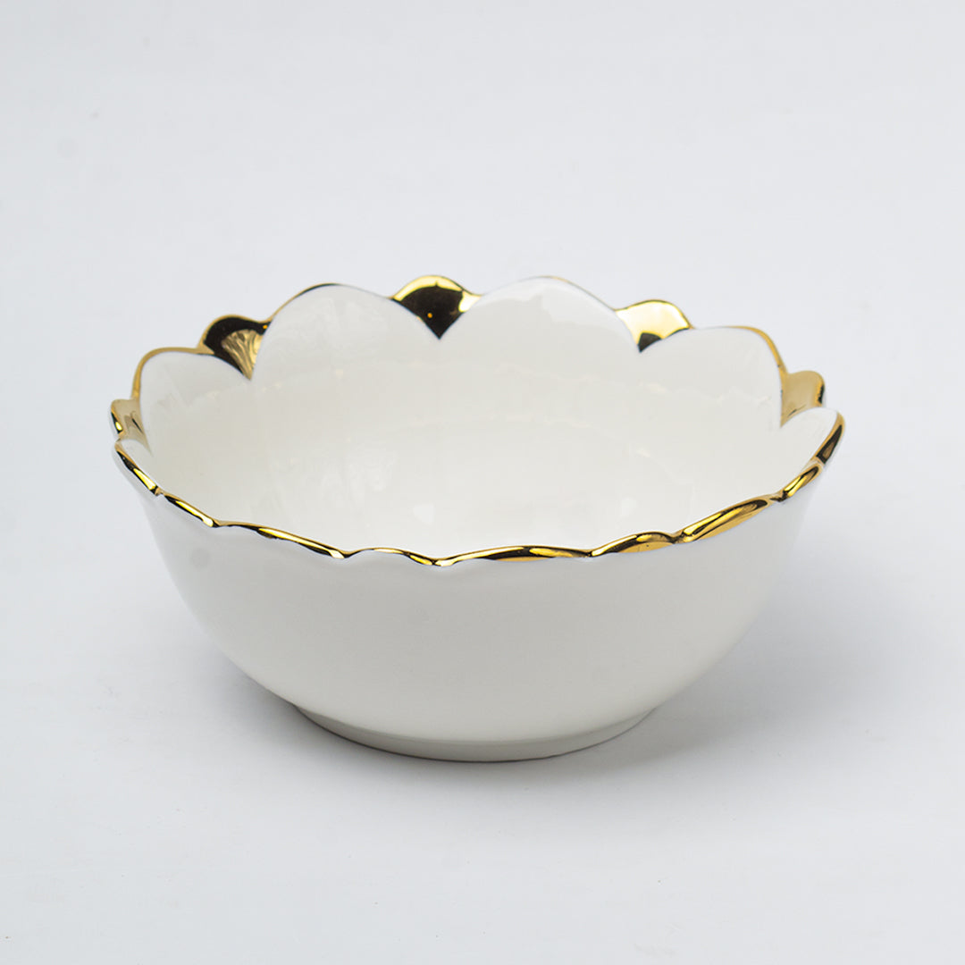Antique Off White Ceramic Serving Dish - 21 x 21 x 7CM