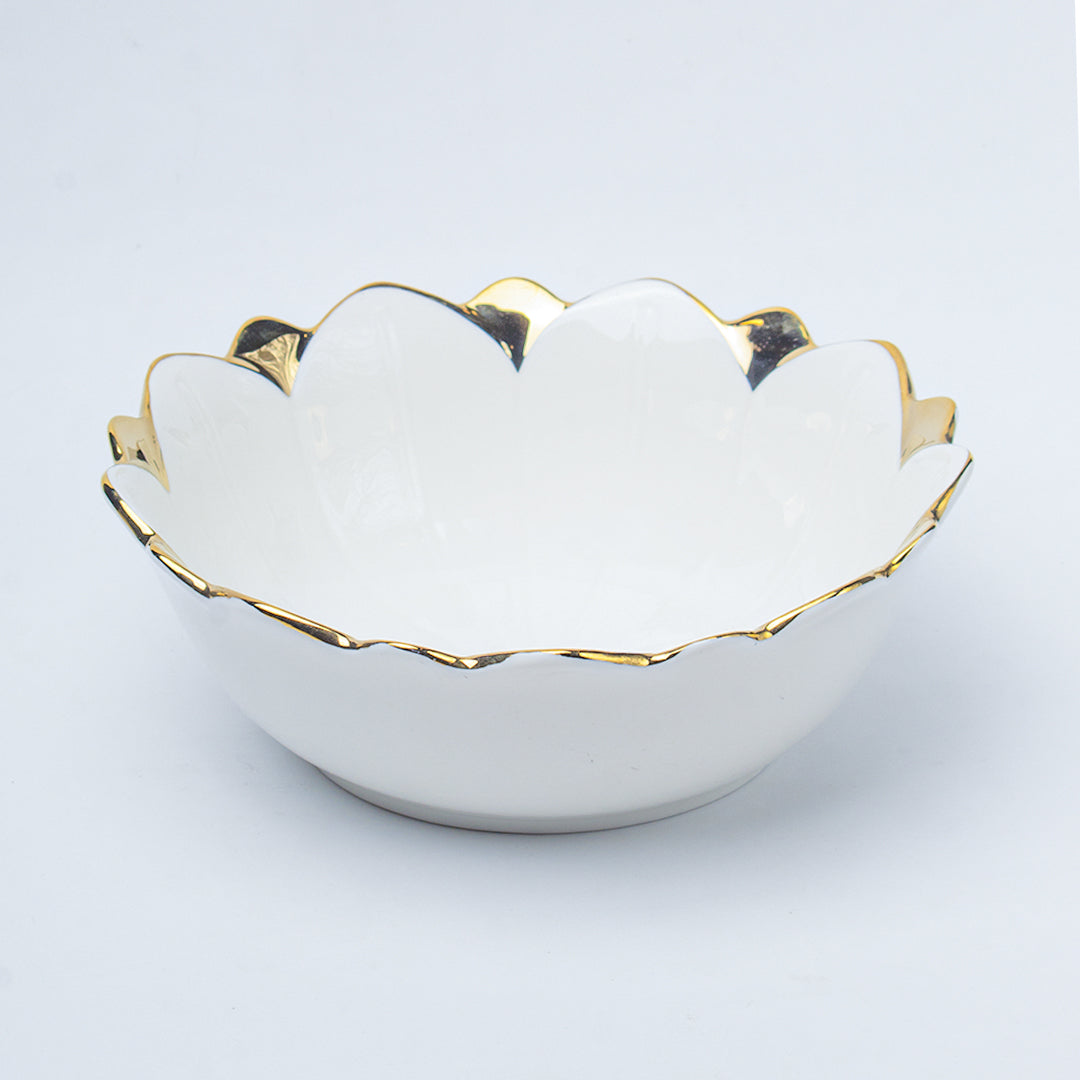 Antique Off White Ceramic Serving Dish - 21 x 21 x 7CM