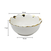 Antique Off White Ceramic Serving Dish - 21 x 21 x 7CM