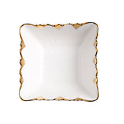 Antique Off White Ceramic Square Serving Dish - 12 x 12 x 6CM