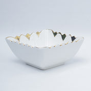 Antique Off White Ceramic Square Serving Dish - 12 x 12 x 7CM
