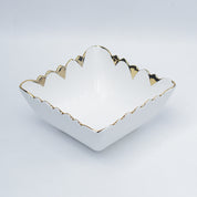 Antique Off White Ceramic Square Serving Dish - 12 x 12 x 7CM