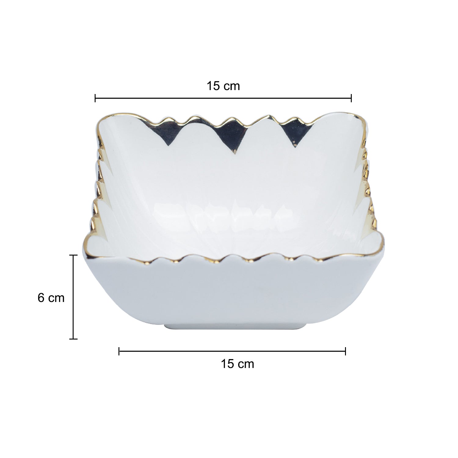 Antique Off White Ceramic Square Serving Dish - 12 x 12 x 7CM