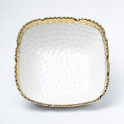 Antique Off White Ceramic Square Serving Dish - 13 x 13 x 6CM