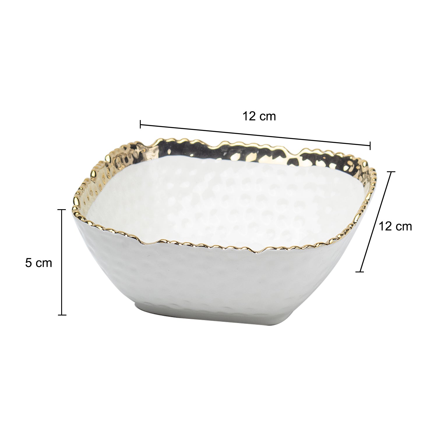 Antique Off White Ceramic Square Serving Dish - 13 x 13 x 6CM