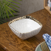 Antique Off White Ceramic Square Serving Dish - 18 x 18 x 7CM