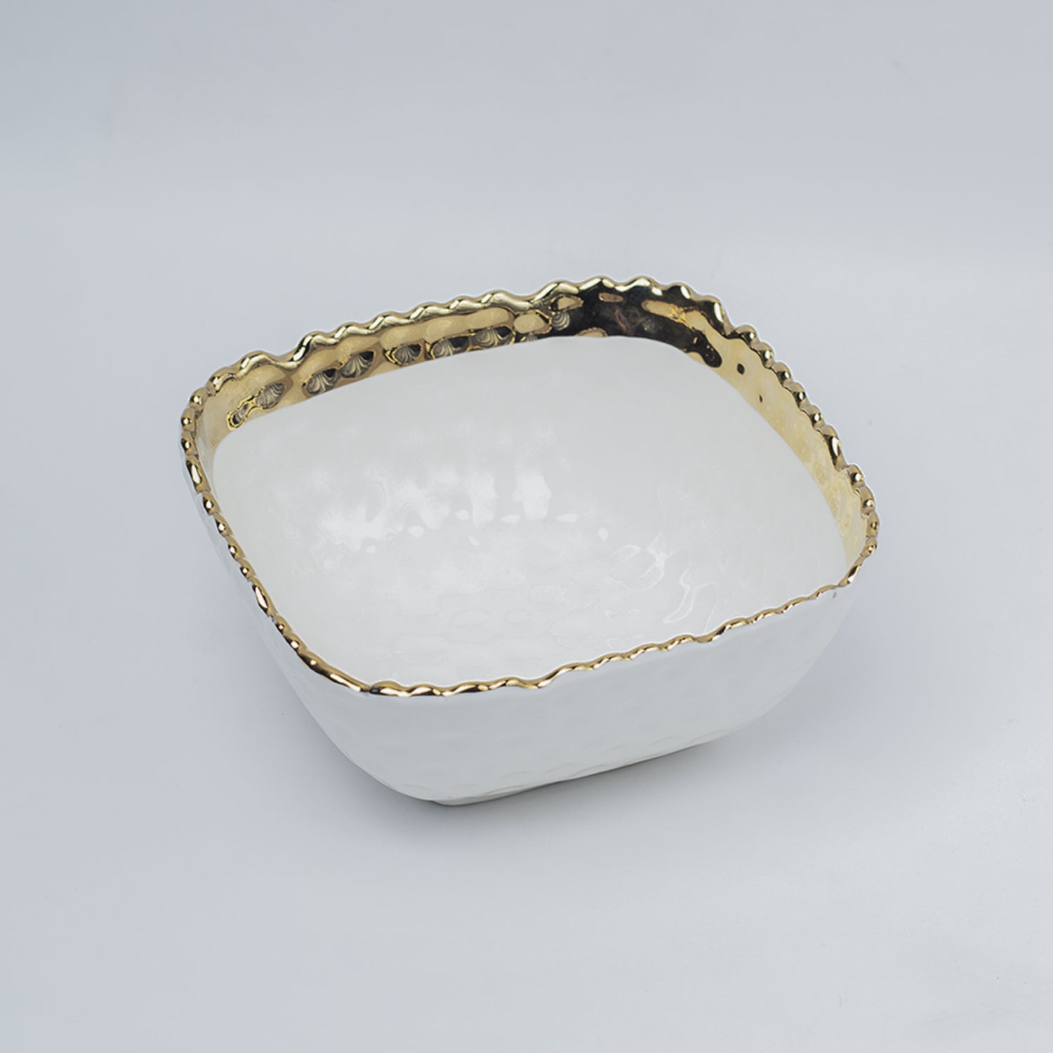 Antique Off White Ceramic Square Serving Dish - 18 x 18 x 7CM