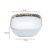Antique Off White Ceramic Square Serving Dish - 18 x 18 x 7CM