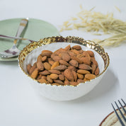Antique Off White Ceramic Round Serving Dish - 14 x 14 x 6CM