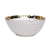 Antique Off White Ceramic Round Serving Dish - 14 x 14 x 6CM