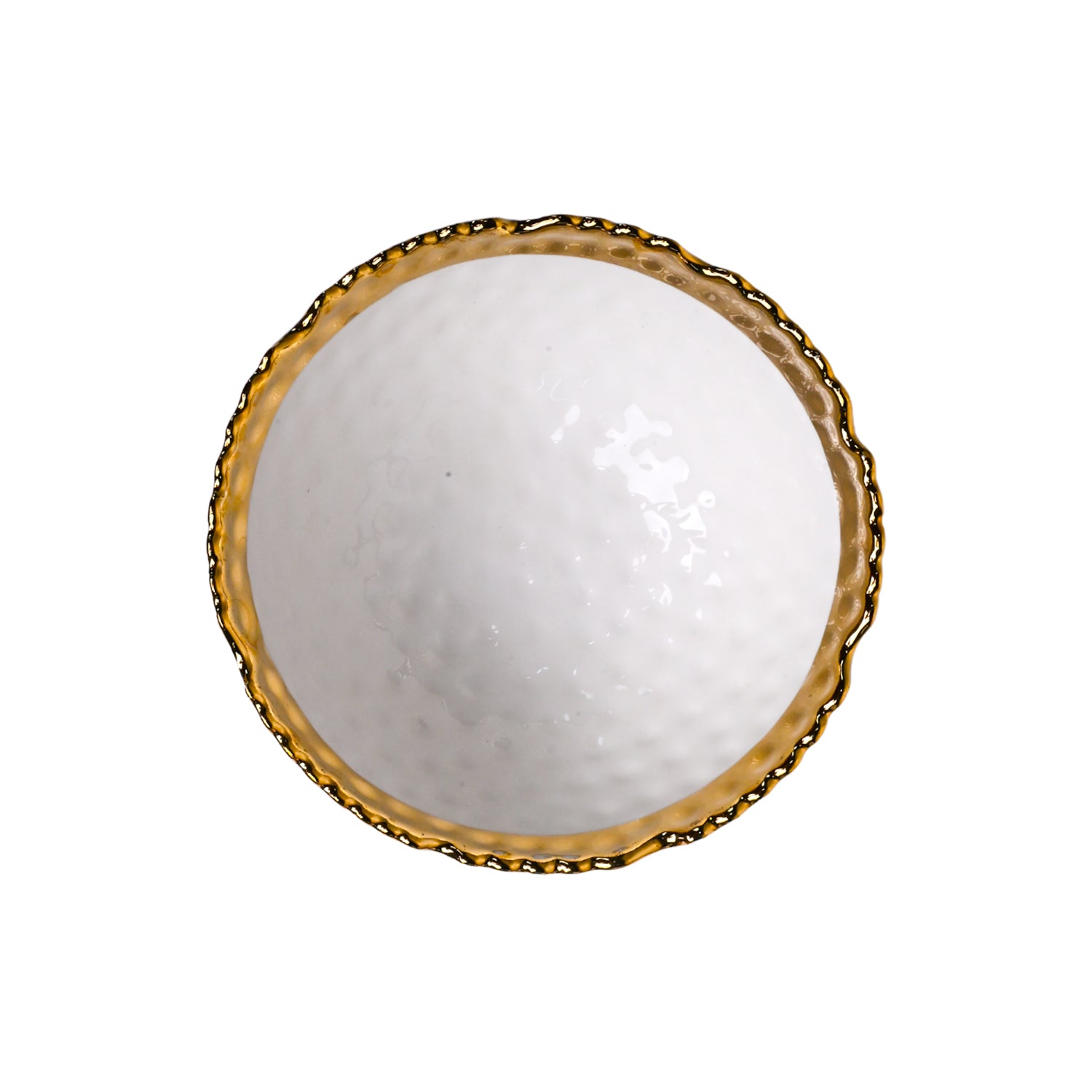 Antique Off White Ceramic Round Serving Dish - 14 x 14 x 6CM