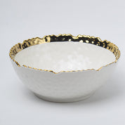 Antique Off White Ceramic Round Serving Dish - 18 x 18 x 7CM