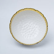 Antique Off White Ceramic Round Serving Dish - 18 x 18 x 7CM