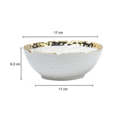 Antique Off White Ceramic Round Serving Dish - 18 x 18 x 7CM