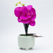 Stylish Purple Artificial Flower With Pot - 10 X 10 X 34Cm