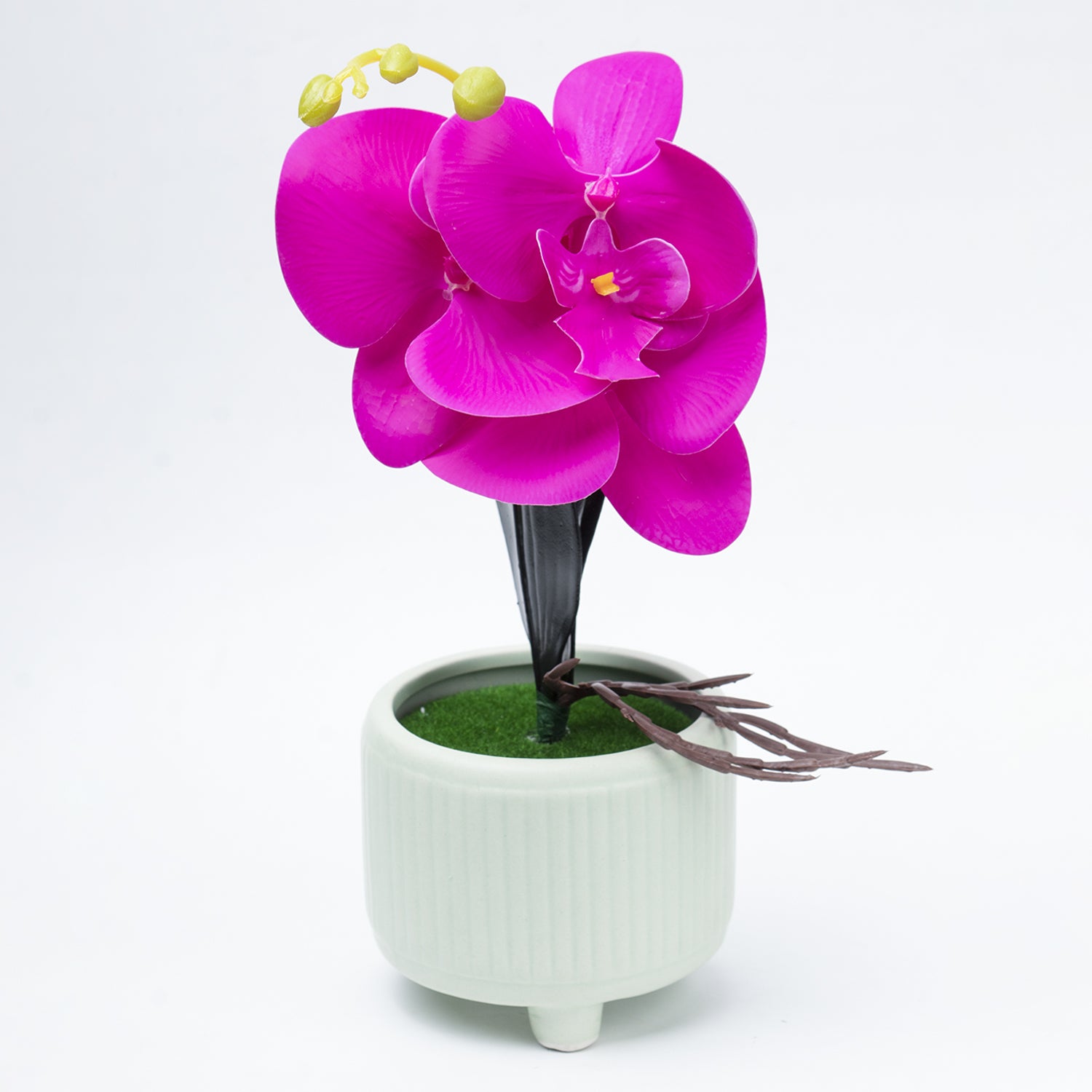 Stylish Purple Artificial Flower With Pot - 10 X 10 X 34Cm