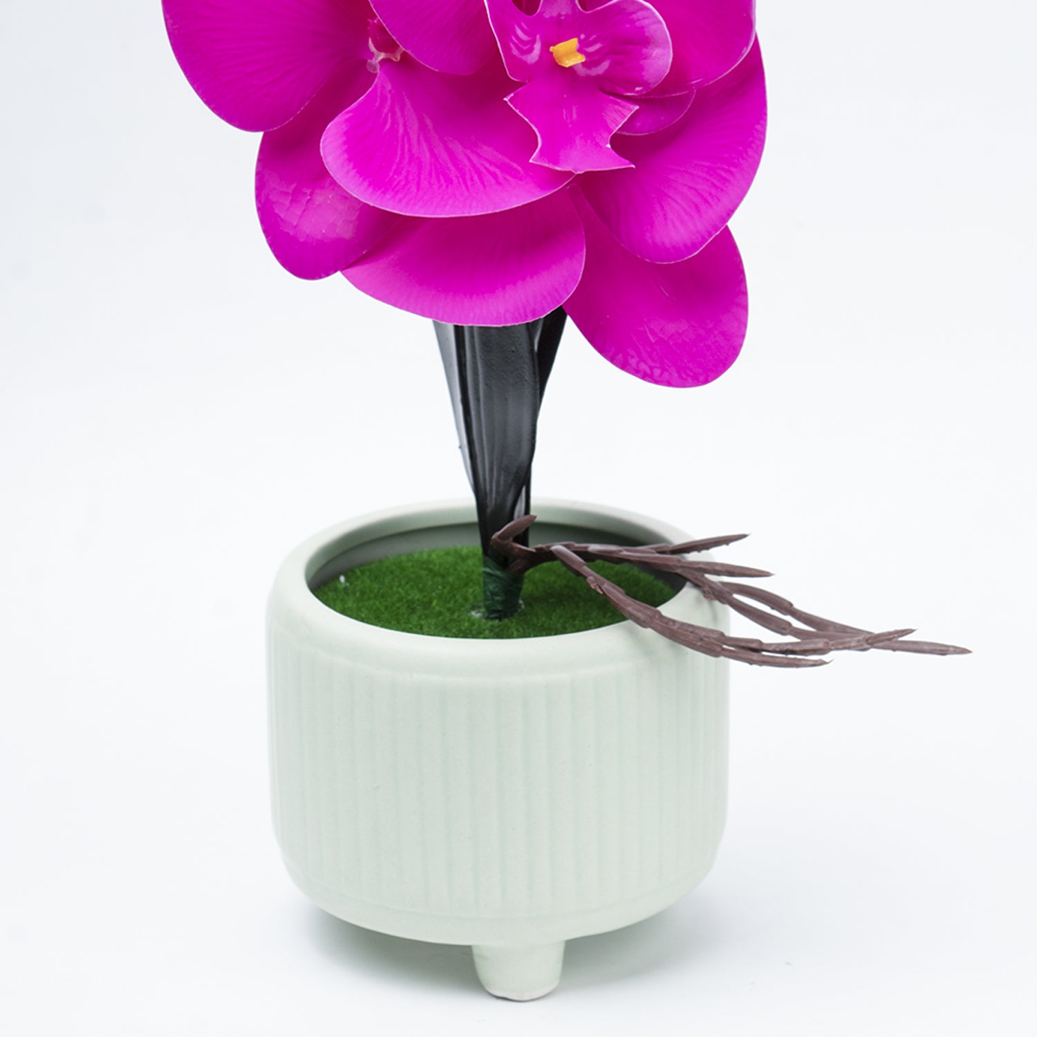 Stylish Purple Artificial Flower With Pot - 10 X 10 X 34Cm