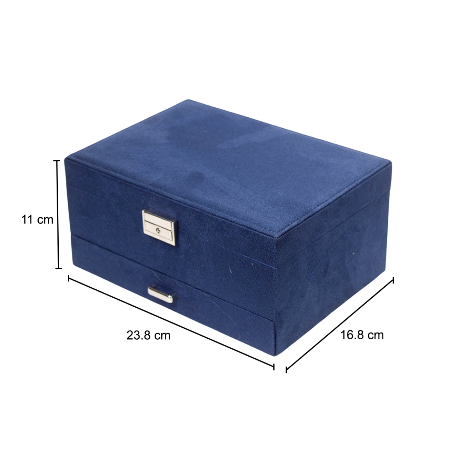 Velvet Blue Jewelry Storage Organizer