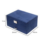 Velvet Blue Jewelry Storage Organizer