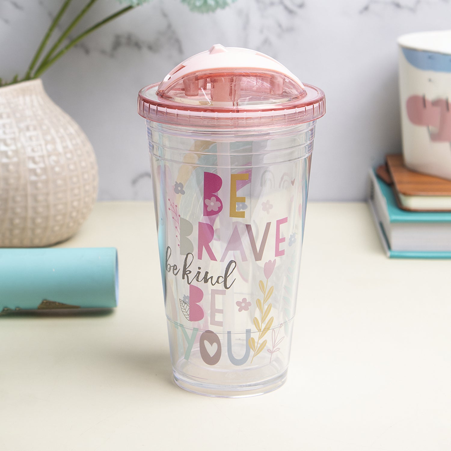 Travel Sipper Cups -Pink, 450ml