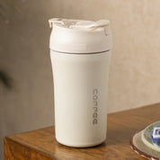 White Stainless Steel Travel Mug 400mL