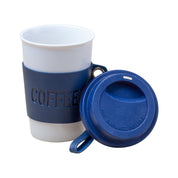 Black Ceramic Sipper - Leather Grip, 350 Ml