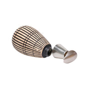 Brown Ceramic Pear Shape Soap Dispenser - Ribbed Pattern, Bath Accessories