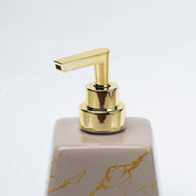 Brown Ceramic Soap Dispenser - Stone Finish, Bath Accessories