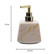 Brown Ceramic Soap Dispenser - Stone Finish, Bath Accessories
