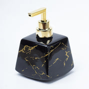 Black Ceramic Soap Dispenser - Stone Finish, Bath Accessories