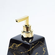 Black Ceramic Soap Dispenser - Stone Finish, Bath Accessories