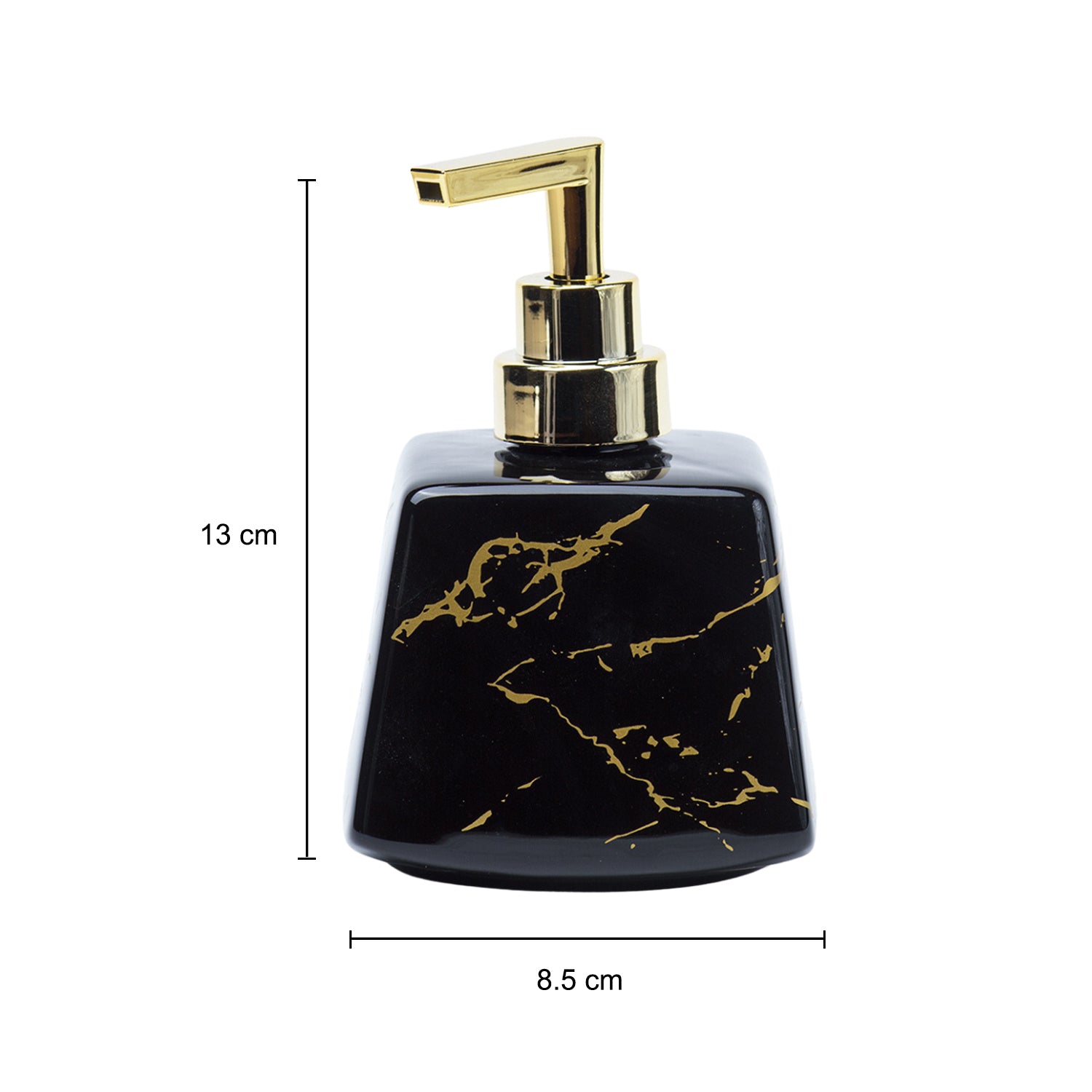 Black Ceramic Soap Dispenser - Stone Finish, Bath Accessories