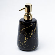 Black Ceramic Liquid Soap Dispenser - Stone Finish, Bath Accessories
