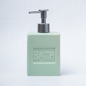 Green Ceramic Liquid Soap Dispenser - Plain, Bath Accessories