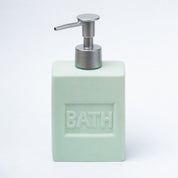 Green Ceramic Liquid Soap Dispenser - Plain, Bath Accessories